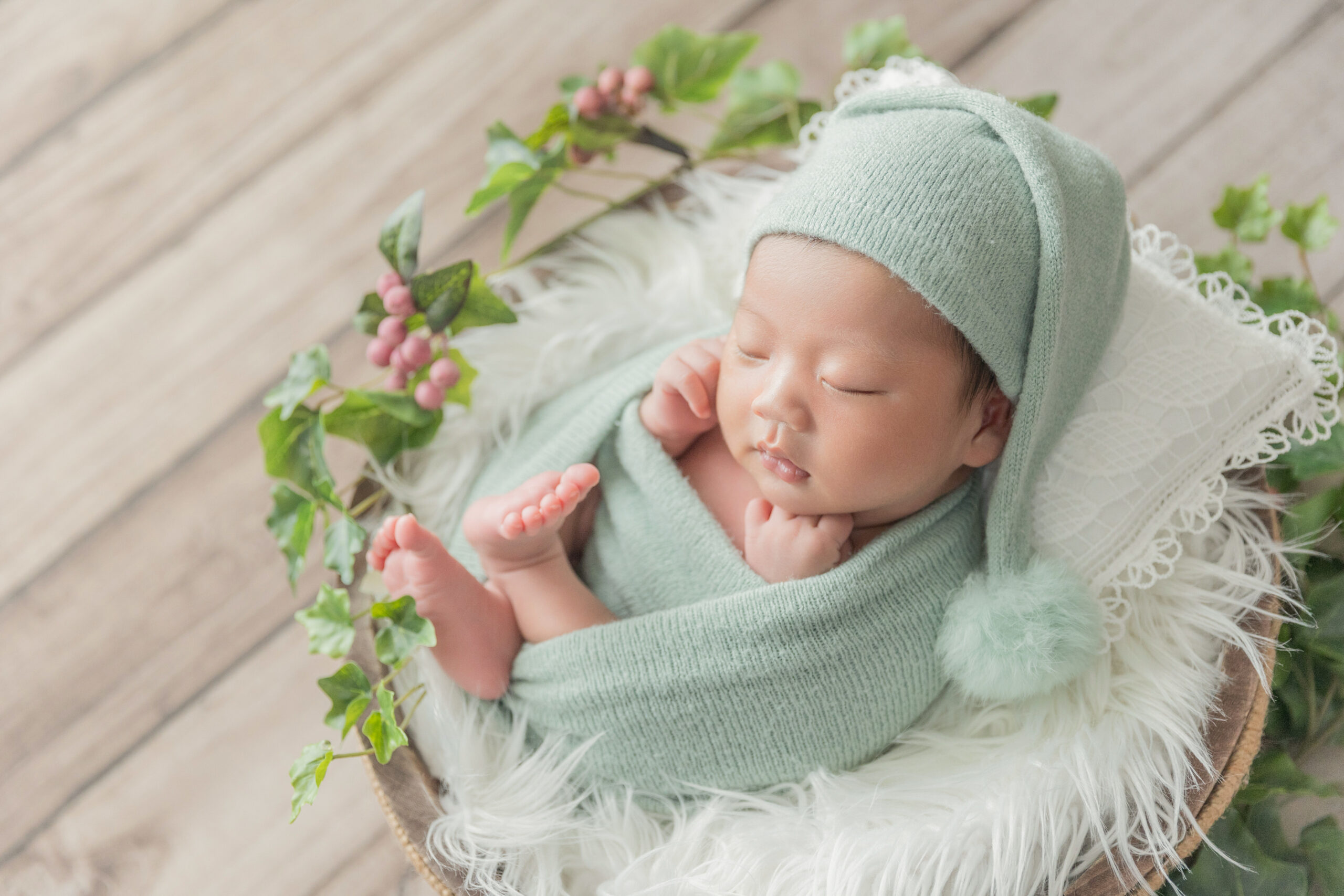 スリーピングニューボーンフォト・出産記念フォト